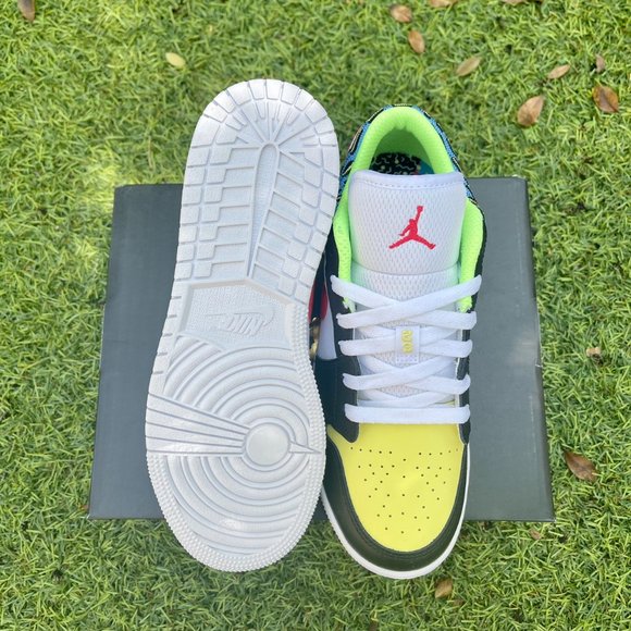 Nike air Jordan 1 low white multicolor shoes - Picture 3 of 4